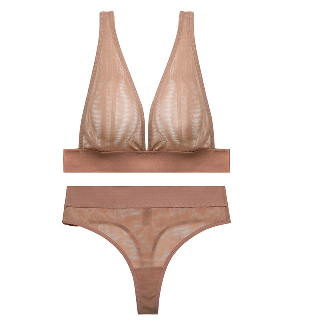 Luxury Cotton Bralette & Panty Set OEM Bulk Supplier Wireless Lace Bra for Women Big Size Intimates Pure Comfort