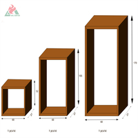 Kamin Holz halter Brennholz Rack Sechseck Brennholz Holz Lager regal Corten Stahl
