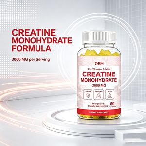 Créatine monohydrate OEM <span class=keywords><strong>3000</strong></span> <span class=keywords><strong>mg</strong></span> avec collagène et BCAA, 60 gommes, complément alimentaire pour hommes et femmes - Product Image 2