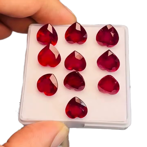 Nouvelle Arrivée Pierre Précieuse Rubis Rouge Qualité AAA Coupe Cœur 10-11mm Lustre Superbe Coupe Parfaite pour Bijoux et Fabrication de Bijoux - Product Image 2