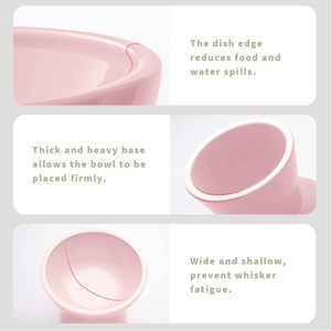 Comedero Elevado de Cerámica Sólida y Madera para Mascotas, Antideslizante e Impermeable, para Perros y Gatos, con Soporte de Madera, Venta al Por Mayor 2025 - Product Image 3