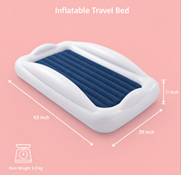 Lit de voyage gonflable portable pour tout-petits avec pompe intégrée, matelas pneumatique pliable pour enfants pour la maison, le camping et la chambre à coucher