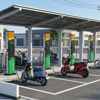 Station de recharge rapide pour moto électrique monophasée extérieure IP55 3,6 kW/7,2 kW, chargeur mural pour moto électrique