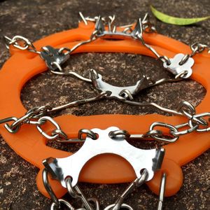 8 Ijsschoenplaten <span class=keywords><strong>M</strong></span> L Maat Sneeuwgrepen Voor Laarzen Schoenen Anti Slip 8 Roestvrijstalen Spikes Veilig Beschermen Voor Wandelen Bergbeklimmen - Product Image 6