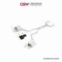 Tuyau d'échappement Catback en acier inoxydable pour BENZ W213 E63 4.0T