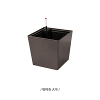 Jardinière en plastique, finition cuite, design carré, décoration de bureau et de maison. Comprend un trou de drainage pour l'auto-arrosage.