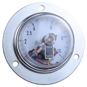 Manomètre de contact en acier inoxydable, conception axiale, plage 0-10 MPa, pour gaz, hydraulique, vide, avec limite supérieure/inférieure - Product Image 4