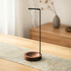 Porte-encens en bois de santal de qualité supérieure Runwood, ornement zen pour la maison, le salon, avec fonction de brûleur d'aromathérapie, cadeau - Product Image 1
