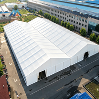 Tenda Gudang Industri Berkualitas Tinggi 20x40m, Tenda Penyimpanan Luar Ruangan Besar dengan Kain PVC Tahan Api