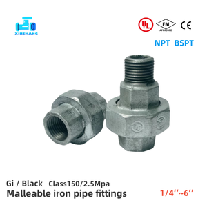 Raccords de tuyauterie en fonte malléable galvanisée de haute qualité NPT BSPT FM UL, <span class=keywords><strong>bouchon</strong></span> à bords/plate, union mâle-femelle, 2 pouces, pour <span class=keywords><strong>gaz</strong></span>, huile, eau - Product Image 4