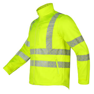 Chaleco de seguridad reflectante de alta visibilidad, ropa de trabajo amarilla con tiras reflectantes para las industrias de la construcción y carreteras - Product Image 5