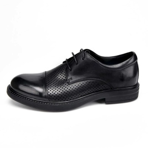 2025 Latest Summer Model <b>Open</b>-toe Soft Leather Soft-soled Low-top Lace-<b>up</b> Breathable Business Formal Dress Shoes for Men - Product Image 6