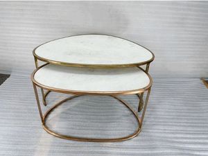 Handcrafted <b>Nesting</b> <b>Coffee</b> <b>Table</b> <b>Set</b> Modern Living Room Furniture Space Saving Side <b>Tables</b> for Home Apartment Hotel Lobby OEM - Product Image 3