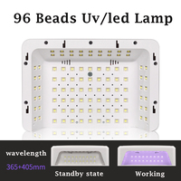 Lampe UV LED Professionnelle 380 W 96 Billes pour Séchage Rapide Gel Ongles, Outils d'Art Ongulaire avec Repose-Main, Sèche-Ongles UV Solaires pour Faux Ongles Personnalisés