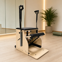 Chaise Wunda Pilates en bois d'érable durable pour entraînement à domicile, entraînement du tronc, exercices d'équilibre, fitness complet du corps