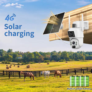 كاميرا مراقبة خارجية للمنزل تعمل بالطاقة الشمسية مع 3 عدسات بدقة 6 ميجابكسل وتكبير 10x ودوران 360 درجة ومقاومة للماء IP67 مع خاصية اكتشاف الحركة واتصال واي فاي/4G وبطاقة ذاكرة - Product Image 4