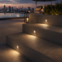 Lumière LED encastrée pour extérieur IP67 12V/24V 1W, pour escalier, mur, cour, allée, jardin, sol, en aluminium, dimmable