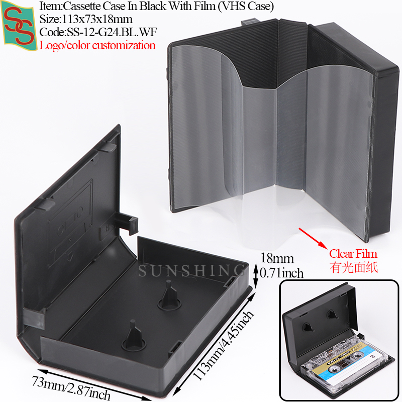 Cassette Tape Case With Film G24 -Black