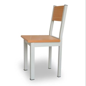 Table de lecture pour bibliothèque, design moderne en acier et bois, 1 niveau, autoportante, durable, pour bibliothèque, école, bureau, combinaison chaise-bureau - Product Image 3