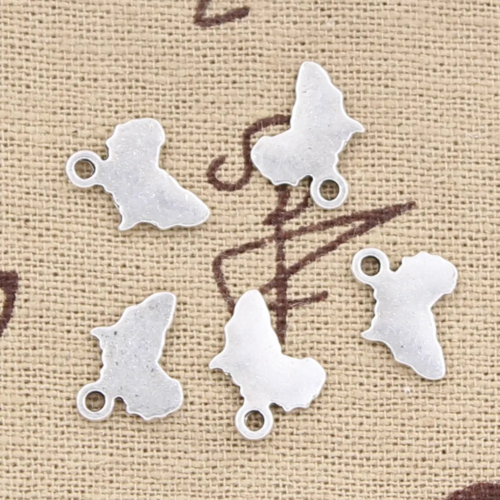 Charms africa continent map 13x10mm Tibetan Silver Color Pendants Antique Jewelry Making DIY Handmade Craft