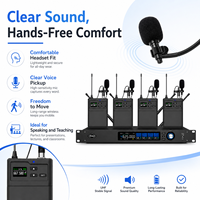 Système de microphone sans fil UHF à quatre canaux SPQ4-L Pro, adapté aux conférences, aux spectacles sur scène