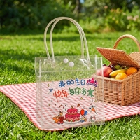 Sac fourre-tout en PVC de haute qualité en gros avec poignée, imprimé sur mesure, réutilisable pour le shopping/l'épicerie/les cadeaux/l'emballage