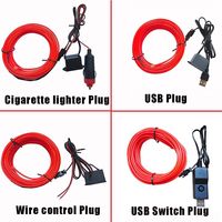 Bande lumineuse LED pour voiture, alimentée par USB, lampe d'ambiance décorative intérieure, lumière froide, néon, pour tableau de bord et console automobile