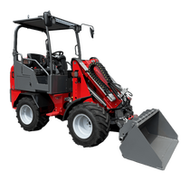 BITSMANN 800kg Mini Diesel 4x4 Cargador frontal telescópico KUBOTA EU5 Motor Rueda Núcleo Caja de cambios Hecho en China 1 año de garantía