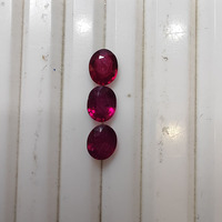 Pierre précieuse naturelle rubis rouge, taille ovale, pour la fabrication de bijoux