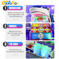 Machine de jeu d'arcade en métal à monnayeur pour 1 joueur, type Shark Bass Wheel, avec récompense par billet de loterie, pour centres de divertissement