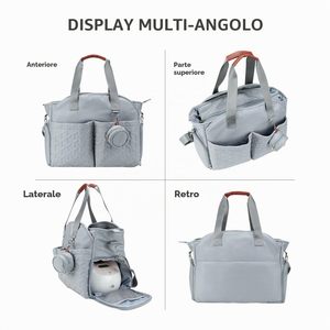 Zaino Organizer per Pannolini di Alta Qualità per Mamme in Viaggio, Borsa <span class=keywords><strong>Impermeabile</strong></span> in Poliestere per Neonati, Borsa Cambio Pannolini per Donne - Product Image 3