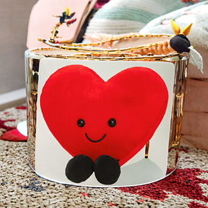 Cute Heart Plush Pillow Soft Stuffed Cushion <b>Kawaii</b> Heart Throw Pillow Gift Toy for Kids Home Sofa and <b>Bedroom</b> Decor - Product Image 3