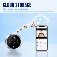 Sonnette de porte WiFi avec caméra 1080P HD, vision nocturne, enregistrement vidéo, stockage cloud, résistante à l'eau, alimentée par énergie solaire et batterie