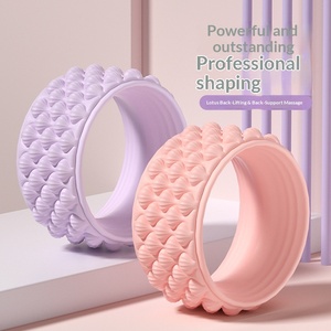 Herramienta de <span class=keywords><strong>Yoga</strong></span> para Estiramiento de Espalda, Rueda de <span class=keywords><strong>Yoga</strong></span> Lotus con Capacidad de Carga de 500 Libras - Product Image 2