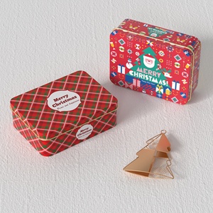Tinplate Metal Dessert Box for Pizza Snack Cake Candy Chocolate Bread Lollipop Craft Sugar Packaging for Christmas Occasions - Product Image 3