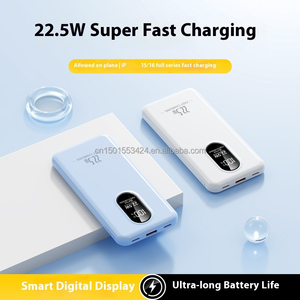 Venta caliente 22,5 W Power Banks 10000mAh Paquete <span class=keywords><strong>de</strong></span> batería <span class=keywords><strong>externa</strong></span> Pantalla digital Cargador portátil <span class=keywords><strong>de</strong></span> la USB-C PD 20W <span class=keywords><strong>Carga</strong></span> rápida - Product Image 3
