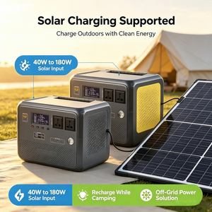 PureSineWave MPPT Portable Power Stations AC/DC 300w-1500w 192Wh-1100Wh Solar <b>Generator</b> LiFePO4 Battery with Solar Panels - Product Image 5