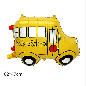 Ballons colorés pour la rentrée scolaire : Bus scolaire, Crayon, Pomme, Crayon de couleur, Ballon en Mylar métallisé pour la décoration de fête en classe et en maternelle - Product Image 2