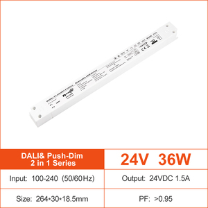 CE SAA RoHS Certified 36W-200W DALI Push <b>Dimmable</b> <b>LED</b> <b>Driver</b> <b>12V</b> 24V Constant Voltage IP20 <b>LED</b> Power Supply AC-DC <b>LED</b> Lighting - Product Image 2