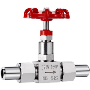 Vanne à aiguille en acier inoxydable J23W-160P DN15 304SS, haute pression, raccordement industriel fileté - Product Image 1