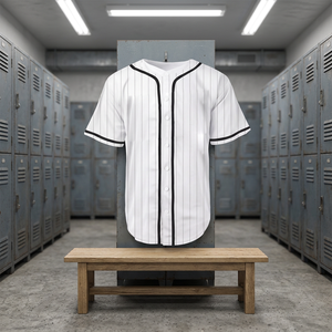 Maillot de baseball personnalisé en gros, col mandarin, maille respirante, polyester, boutons, double sangle, grande taille, vierge, imprimé - Product Image 3