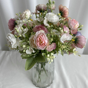 Ramo de Flores Artificiales de Seda Suzume Ii de 34 cm, Decoración para Bodas y Hogar, Accesorios para Exteriores - Product Image 2