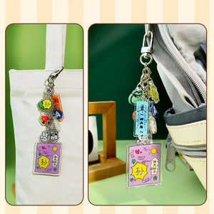 Autres porte-clés de la série suspendue, pendentifs DIY amusants avec texte inspirant et lettres anglaises, ornements suspendus pour sacs à dos de dessins animés, vente en gros - Product Image 3