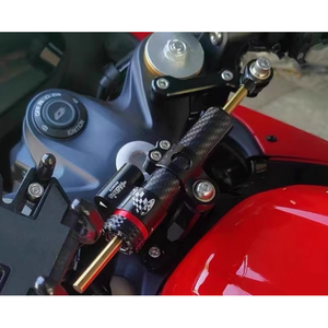 Amortisseur <span class=keywords><strong>de</strong></span> <span class=keywords><strong>direction</strong></span> universel pour moto RSP, en alliage d'aluminium, manchon en fibre <span class=keywords><strong>de</strong></span> carbone, réglage <span class=keywords><strong>de</strong></span> l'amortissement, version courte, fixation par boulons - Product Image 3