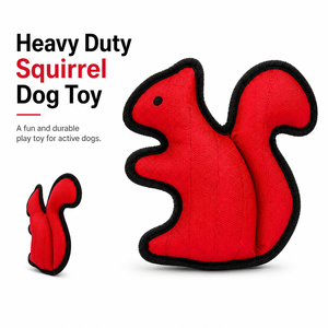 Jouet pour chien 2520D Oxford en forme d'écureuil qui couine, jouet à mâcher interactif et durable pour chiens agressifs, yeux brodés - Product Image 1