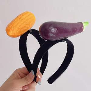 Diadema de frutas y verduras de dibujos animados, accesorios de fiesta para Cosplay de carnaval, diadema divertida para tomar fotos - Product Image 3