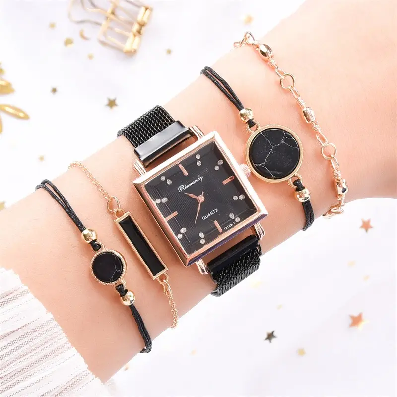 Wholesale Custom Brand Alloy Wristwatch Case All Sky Star Classic Women Quartz Bracelet Watches For Ladies