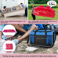 Camping en plein air PVC Film Chaise Salon Épais Air Canapé Bulle Transparent Gonflable Canapé