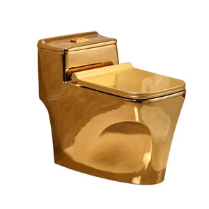 Nuevo oro wc baño wc cuarto de baño diamante Chapado en color dorado Baño