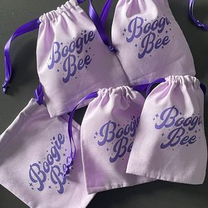 Factory Custom Logo Printed Small Cotton Drawstring <b>Bag</b> Eco-friendly Cotton Muslin Gift <b>Packaging</b> <b>Bag</b> - Product Image 3